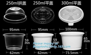 PLA Eco-Friendly Dry Fruit Salad Container Bowl/Tray,90mm yellow disposable CPLA hot drink cup lid for paper cup bagease