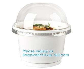 PLA Eco-Friendly Dry Fruit Salad Container Bowl/Tray,90mm yellow disposable CPLA hot drink cup lid for paper cup bagease