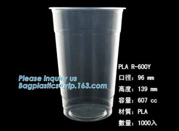 Biodegradable Eco Friendly Pla Soup Paper Cup With Pla Lid,Biodegradable CPLA 100% Cornstarch Lid For Disposable Cup pac