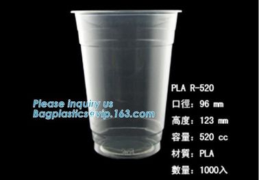 Biodegradable Eco Friendly Pla Soup Paper Cup With Pla Lid,Biodegradable CPLA 100% Cornstarch Lid For Disposable Cup pac