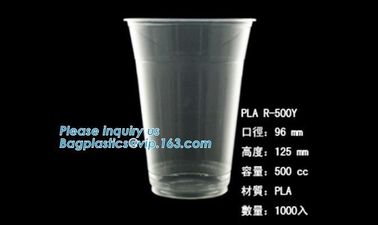 Biodegradable Eco Friendly Pla Soup Paper Cup With Pla Lid,Biodegradable CPLA 100% Cornstarch Lid For Disposable Cup pac