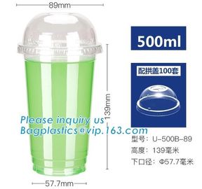 280ml High Heat Resistance plastic bottle white drinking Cup,100% Eco-friendly Compostable CPLA Lid/Cover/Cap bagease pa