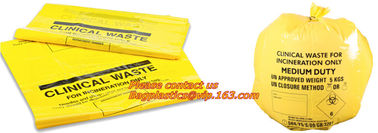 infectious biohazard bags, Clinical supplies, biohazard,Specimen bags, autoclavable bags, sacks, Cytotoxic Waste Bags