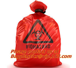 Extra large capacity biohazard drawtape trash bag interleaf coreless roll plastic hospital garbage bag, Medical Disposab