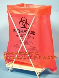 biohazard large plastic medical waste bag, Autoclave Biohazard Bag Plastic for Healthcare Medical Waste Bags, Biohazard