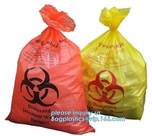 disposable autoclave sterilization biohazard bags, Heavy duty safety plastic biohazard infectious waste bag medical wast