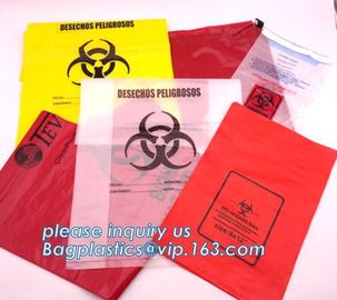 disposable autoclave sterilization biohazard bags, Heavy duty safety plastic biohazard infectious waste bag medical wast