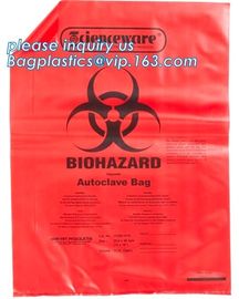 Biohazard infectious plastic waste bags Dustbin liners, PE biohazard eco bag, Biohazard Bags for medical waste use, pac