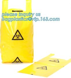 Biohazard Medical Waste Plastic Trash Bag For Hospital, biohazard specimen bag ziplock bag, pharmacy use bags for hospit