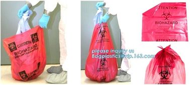 Biohazard Medical Waste Plastic Trash Bag For Hospital, biohazard specimen bag ziplock bag, pharmacy use bags for hospit