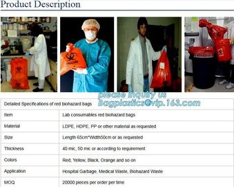 medical garbage bag in roll medical biohazard plastic bag, Biohazard resealable specimen bag,bag for laboratory, bagease
