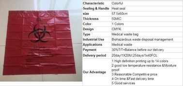 Customized plastic biohazard medical waste drawstring bag, Drawstring Biohazard Bags,Durable Autoclave Medical Packaging