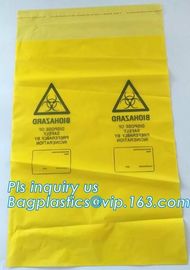 LDPE Specimen Biohazard Bag/Ziplock bag with pocket, Disposable Endoscopic Specimen Retrieval Bags/Medical Biohazard Spe