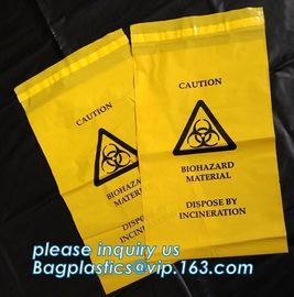 LDPE Specimen Biohazard Bag/Ziplock bag with pocket, Disposable Endoscopic Specimen Retrieval Bags/Medical Biohazard Spe