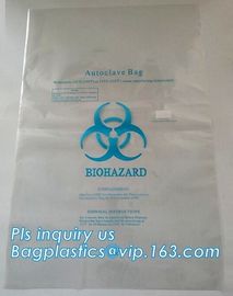 biodegradable biohazard bag/Recycled garbage bag, Polyethylene Biohazard Printed Clear Plastic Ziplock Specimen Bags Wit