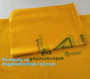 biohazard plastic waste bags clinical disposal bags in yellow color, heavy duty red medical biohazard garbage trash bags