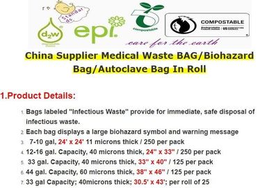 31"X43"(33 Gallon) plastic blue soiled linens liner bags, 40-45 Gallon Blue disposable plastic soiled linen bag hospital