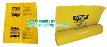 China supplier manufacturing custom printed safety white transparent jumbo plastic garbage packaging asbestos waste bag