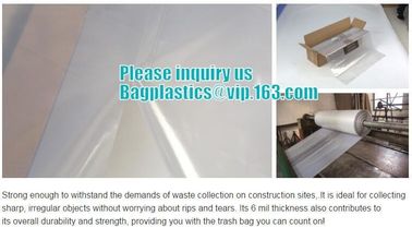 China supplier manufacturing custom printed safety white transparent jumbo plastic garbage packaging asbestos waste bag