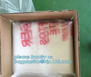 Heavy Duty Custom LDPE Poly plastic waste bags for construction, Disposal Polythene bags For Asbestos Removal bags pac
