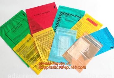 Biohazard Specimen Bag with Document Pouch, Industrial waste disposal, biodegradable waterproof plastic ziplock poly pe