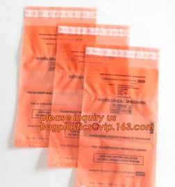 Biohazard Specimen Bag with Document Pouch, Industrial waste disposal, biodegradable waterproof plastic ziplock poly pe