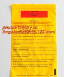 Biohazard Specimen Bag with Document Pouch, Industrial waste disposal, biodegradable waterproof plastic ziplock poly pe