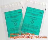 Biodegradable PLA Plastic Bag Corn Starch Biohazard Specimen Ziplock Bag, LDPE Three Walls Specimen Bag with Pocket, pac