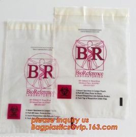 Lab Bags Specimen Bags zip bag, Medical Grade Laboratory Specimen Bag, Three Wall Biohazard Specimen Bag With a Document