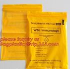 Professional Customized Medical Lab Hospital Kangaroo Ziplock Bag Yellow Specimen Collection Plastic, bagplastics, pac