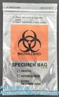 8"*10" BIOHAZARD PRINTED SPECIMEN BAGS with tear off line, 3-wall Biohazard Specimen Bags, Laboratory Specimen Transport