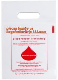 blood bag, blood grip bags. zipper pouch for medical specimen/ Pathological specimen packaging bag, medial blood carrier