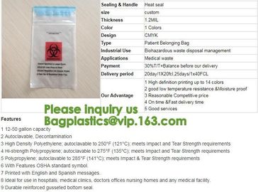 Biological Hazard Bags - First Aid & Safety Supplies,MEDICAL WASTE BAGS, BIOHAZARD BAGS, BIO-HAZARD BAGS,bagplastics bag