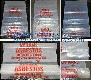 Plastic Manufacturer Extra Large Heavy Duty Clear Asbestos Garbage Removal Construction Waste Bags, bagplastics, bagease