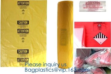 Plastic Manufacturer Extra Large Heavy Duty Clear Asbestos Garbage Removal Construction Waste Bags, bagplastics, bagease