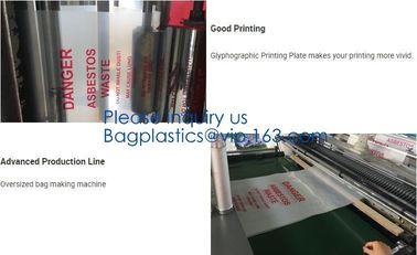 Disposal Asbestos Waste Bags ,Plastic Bags for Asbestos fibers,asbestos waste packaging plastic garbage bag BAGEASE PAC