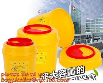 hospital dust bin, bio medical waste bin, plastic medical containers, Collection of small glass medical products, variou