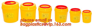 hospital dust bin, bio medical waste bin, plastic medical containers, Collection of small glass medical products, variou