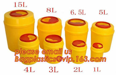 hospital dust bin, bio medical waste bin, plastic medical containers, Collection of small glass medical products, variou