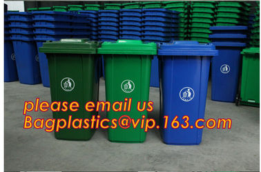 Plastic Wheeled Trash Can Outdoor urban facilities color coded waste bin, Outdoor no wheels trash bins, BAGPLASTICS PAC