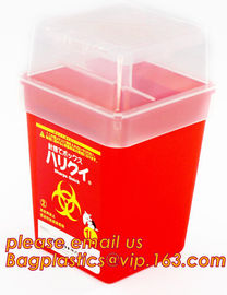 Best Selling Biohazard Plastic Sharps Container For Sale, Sharps Container Medical Disposable Needle Box, Biohazard Plas