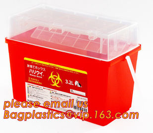 OEM 3l 5l 10l 12l 21l 22l yellow hospital biohazard medical needle disposal plastic safety sharp container with handle