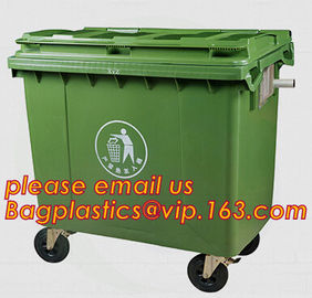 45L recycle trash bin recycle garbage bin/hospital trash cans, Mobile heavy duty hdpe outdoor garbage trash bin 120 lite