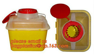 Syringe disposal Safety Sharps container, 5L 8L 10L 15L 23L Medical Biohazard Sharp Needle Container, Medical Plastic Di