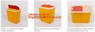 PP Medical Sharp Containers 5L Waste Container, Medical Sharps Square Sterile Container, Plastic medical disposal bin bo