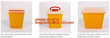 PP Medical Sharp Containers 5L Waste Container, Medical Sharps Square Sterile Container, Plastic medical disposal bin bo