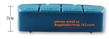 pill case with date letters,Hot Sale medicine box,Plastic 7 Days Pill Box, Cute Round Plastic Weekly 7 Days Pill Box