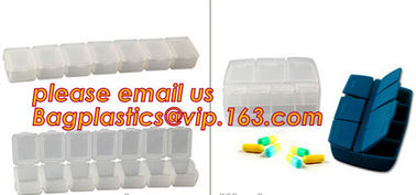 Monthly Pill Case Pill Organizer Pill Box With PU Leather Bag Leather Case, 7 Day Weekly Medicine Pill Organizer Am Pm P