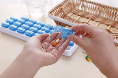 7 Day Weekly Medicine Pill Organizer Am Pm Pill Box And Tablet Splitter Single Color Combine For Promotion