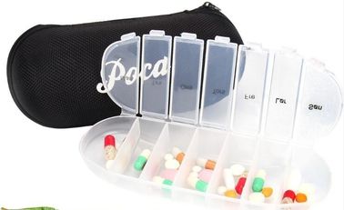 new style 7case plastic pill box with glasses box, one week 28 compartment with biger box plastic pill holder, Pop up pl